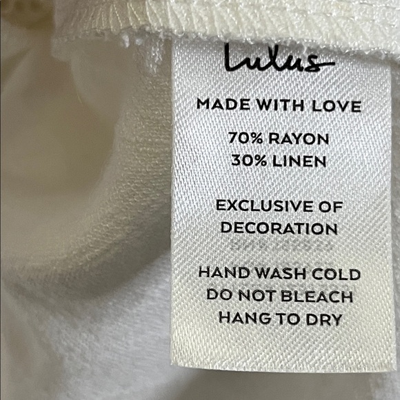 Lulus Uncommon Charm Ivory Lace Button-Up Big Collar Puff Sleeve Top M Boho NWT - Picture 12 of 12